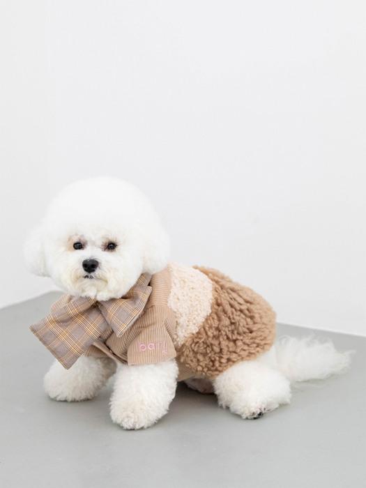 

foreverybari двостороннє стьобане пальто (бежеве хутро/бежева підкладка) L