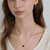TATIANA (925 Silver) Oval Bar Stone Pendant Necklace NZ2512 Onyx