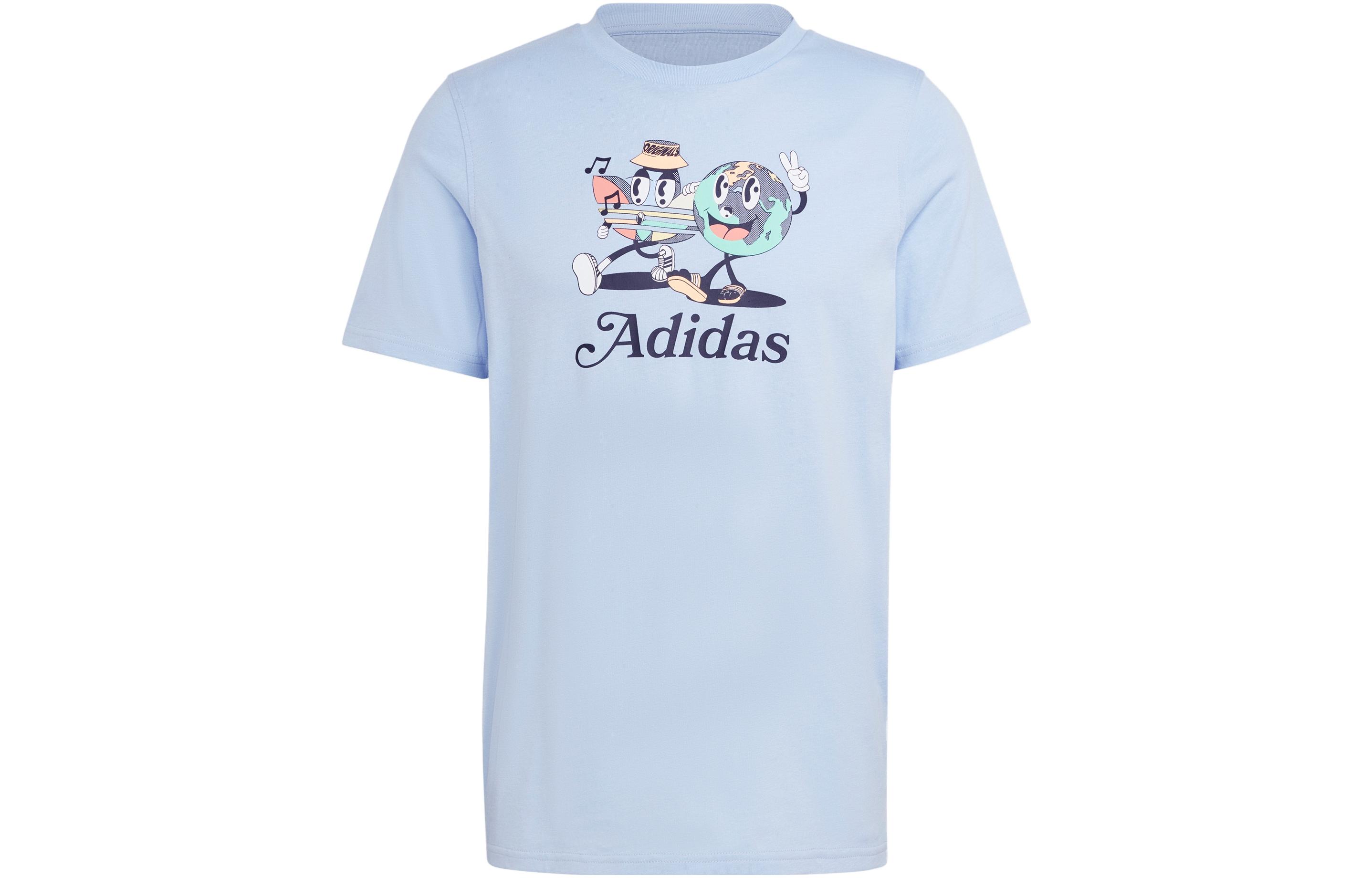 Adidas Originals T Shirt Men s Light Pink Blue IT8187 M