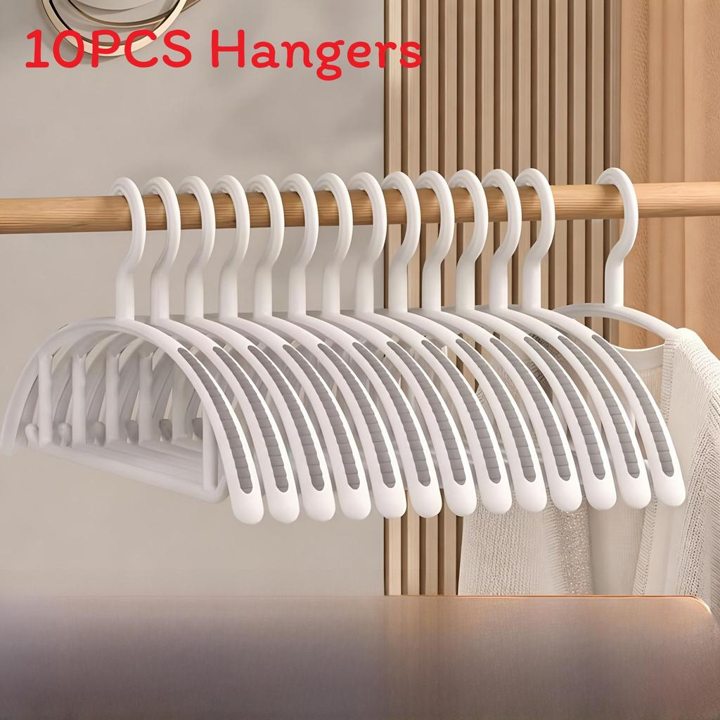 Modern Plastic Hangers For Clothes And Pants With Nonslip Design Perfect For Student Dorms