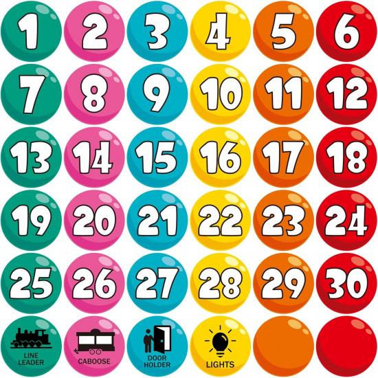 Line up Spots for Classroom Floor Stickers - 36Pcs Number Spot Stickers for Classroom Lining up Dots Numbers for Back to School Kindergarten