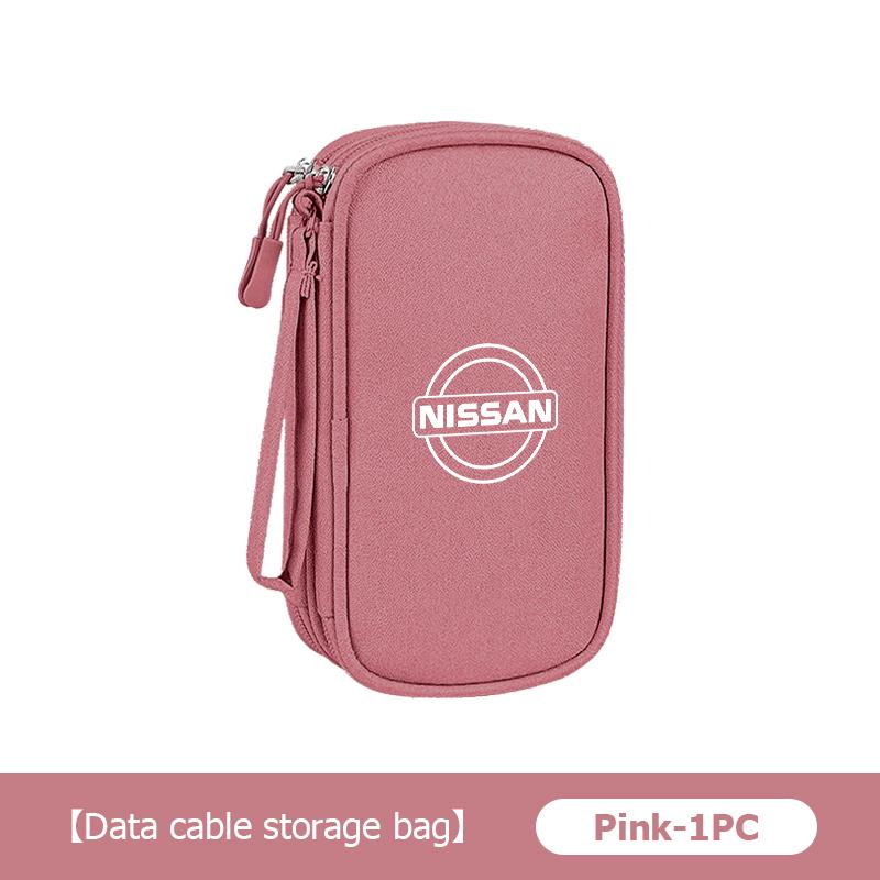 

Small Headphone Storage Bag Hard Shell Data Cable Storage Bag For Nissan Qashqai Juke Sentra Altima Versa Maxima Almera Rogue