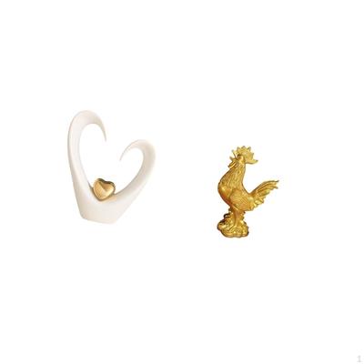Heart Sculpture Desktop Ornament Collectible Minimalist Decorative Figurine Modern Statue for Shelf