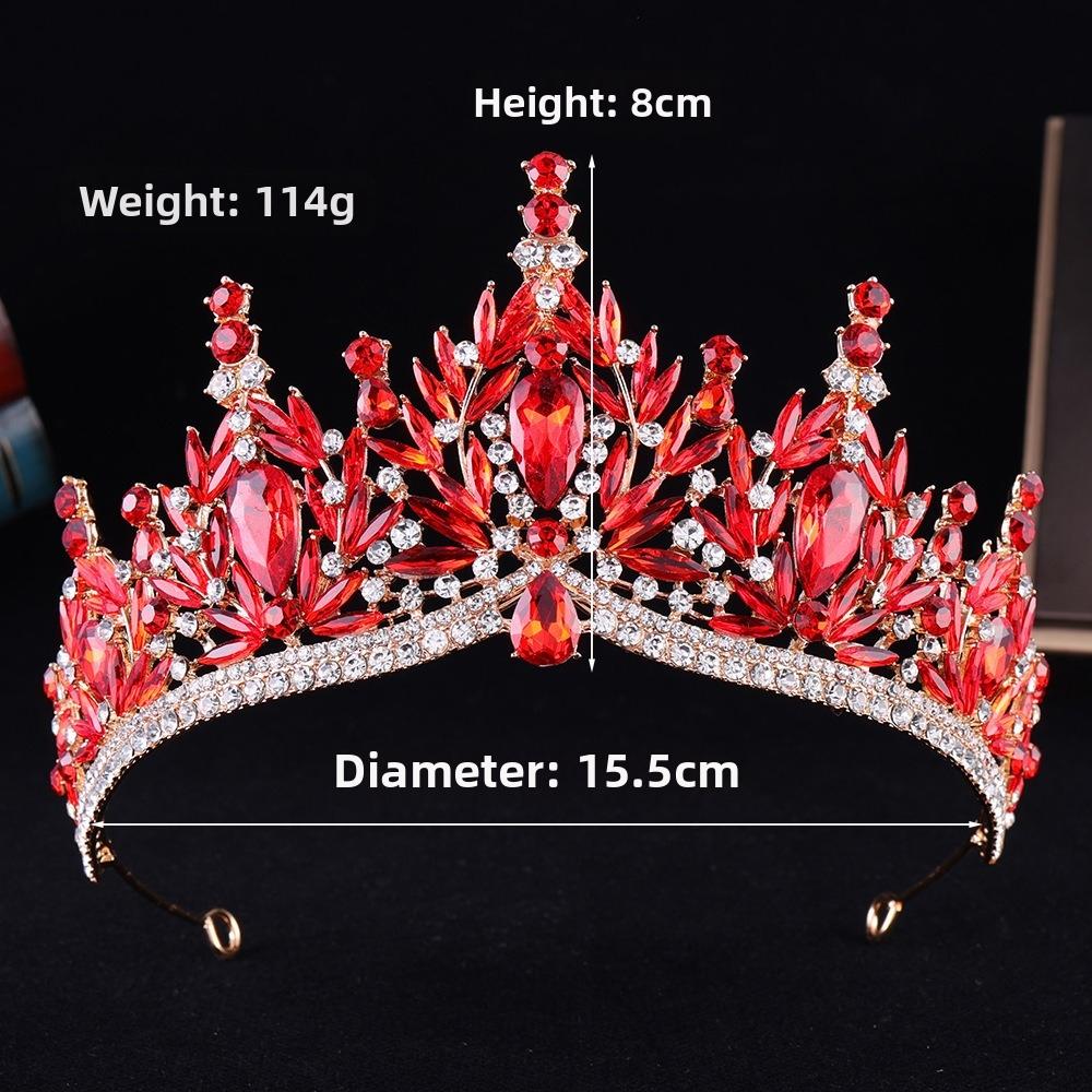 Vintage Rhinestone Queen Princess Crown Baroque Sparkling Bridal Tiaras Water Drop Crystal Headband Hair Jewelry Accessories