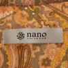 unused nano universe Paisley Pattern Long sleeve gown Shirt dress F Camel Women Used