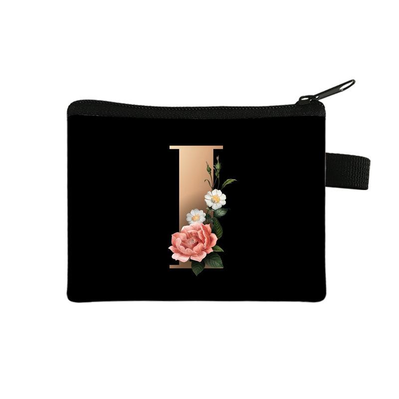 Letter Printed Children'S Change Bag Student Polyester Card Bag Simple Coin Storage Bag Portable Card Bag