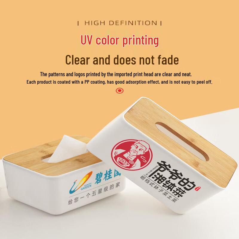 Restaurant Hotel Advertising Plastic Tissue Box (Pack of 10)