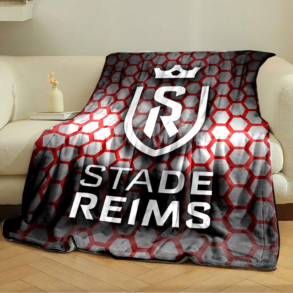 Stade Reims Logo Blanket for All Seasons Blanket Lunch Break Throw Gift