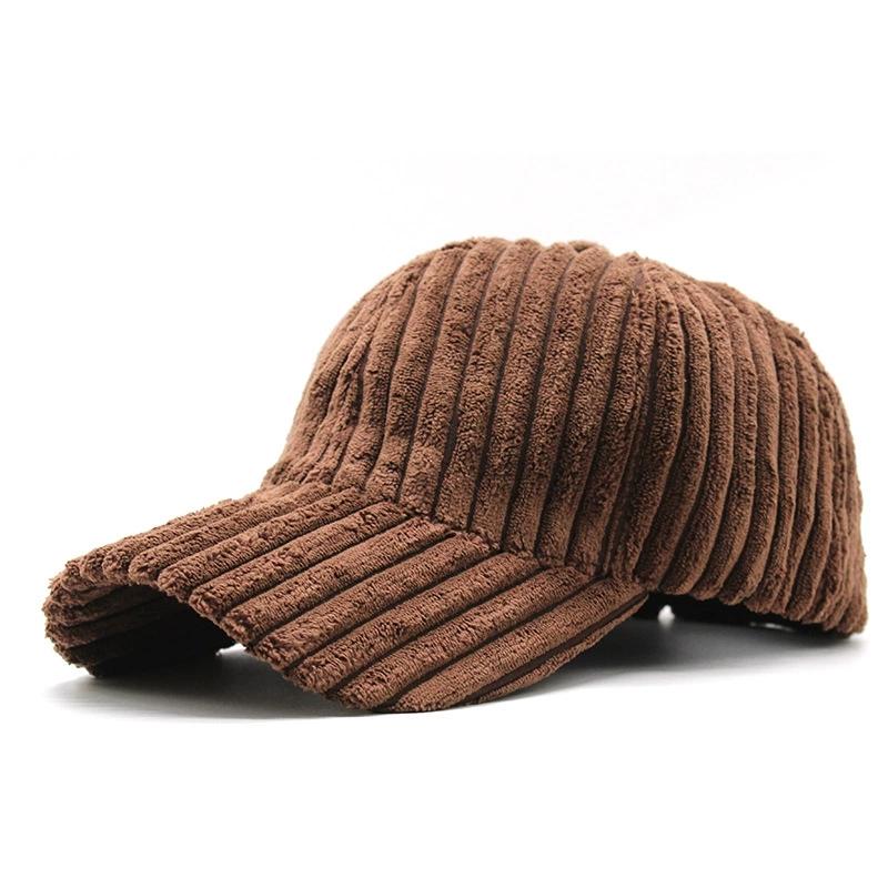 Men'S And Women'S Winter Korean Style Trendy Baseball Cap Warm Corduroy Fashionable Casual Couple'S Versatile Peaked Cap