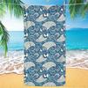 Fish Print Beach Towel, Quick Dry Super Absorbent Soft Lightweight for Beach Swimming Camping Travel Ideal Holiday Gift