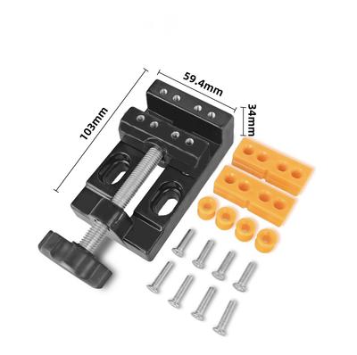 1pc Mini Drill Press Vise Clamp, Olive Bead Walnut Core Fixing Jig, DIY Engraving Punching Clamp for Jewelry Watch Repair Craft