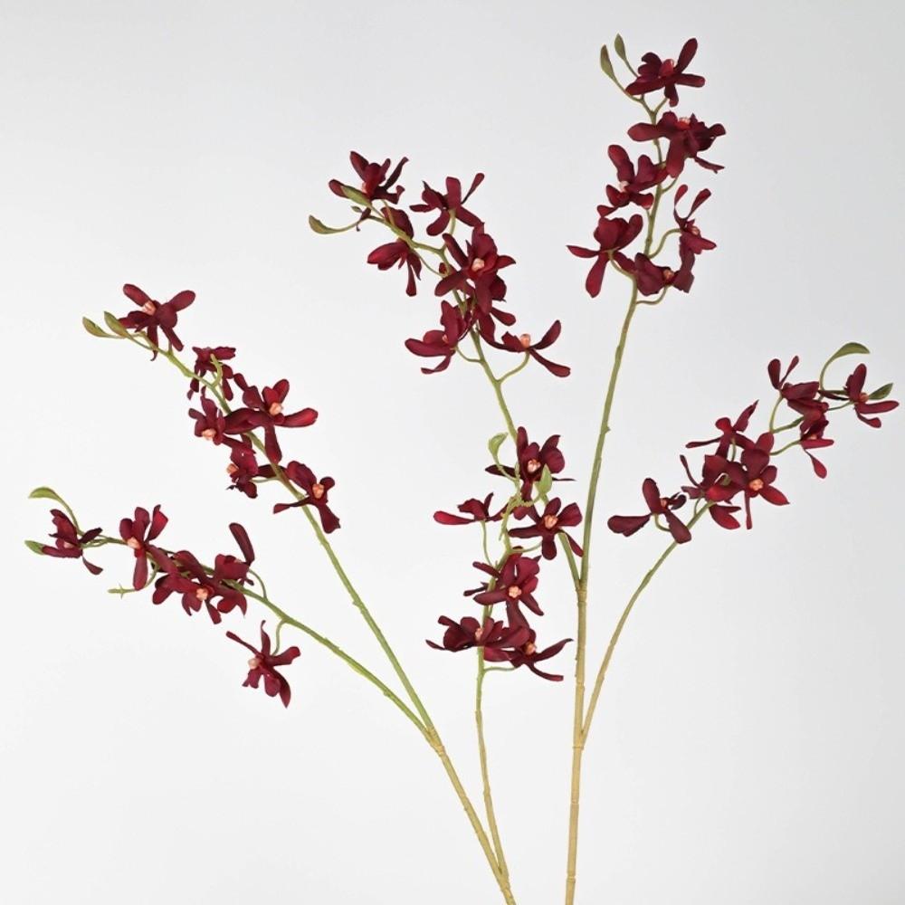73cm Faux Butterfly Orchid 3 Fork Simulation Flower Real Touch Artificial Orchid Plant  Party