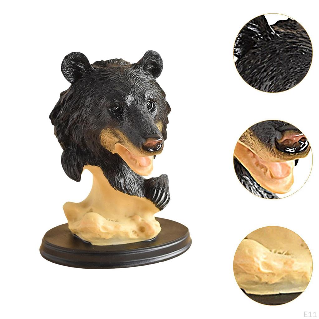 Bear Figurine, Animal Decoration for Living Room Shelf