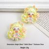 Cartoon Flower Fairy Resin Accessories: DIY Hair Clip & Keychain Trendy Ornament