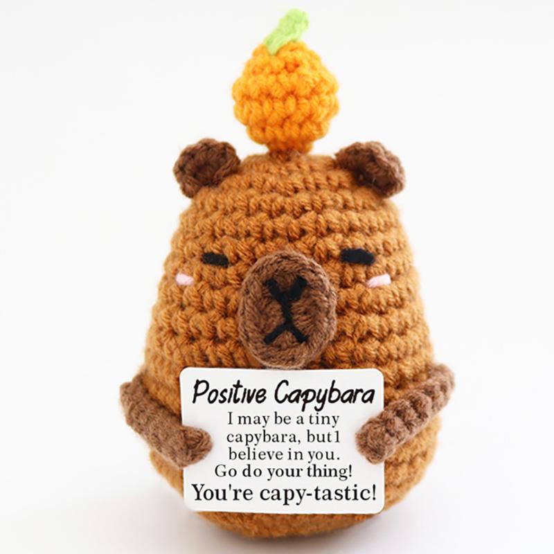 Positive Energy Potato Pocket Hug Handmade Animalcrochet Mini Doll Funny Wool Gift For Friends Or Lover Emotional Support Plant