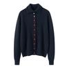 Cashmere Women's Polo Collar Cardigan - Autumn/Winter 2026 Versatile Loose Slimming Outerwear