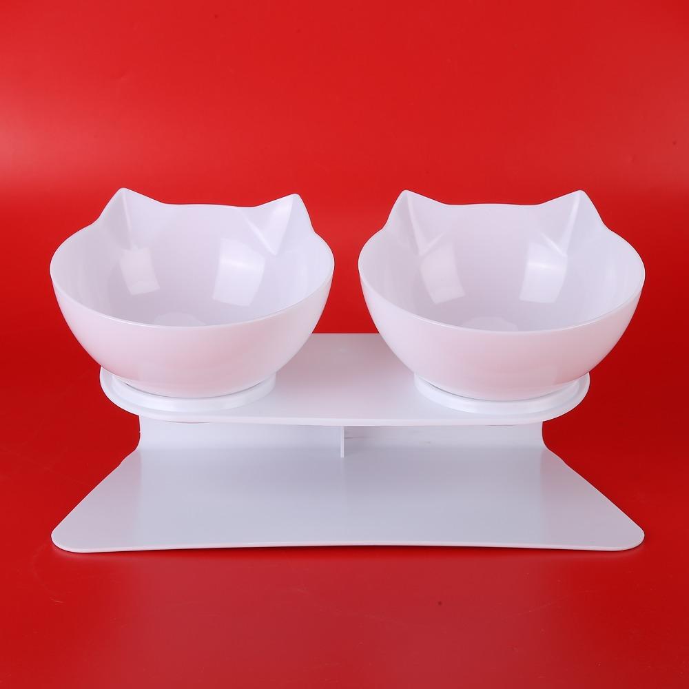 Transparent body Cat Feeding Bowl Slant mouth design Dog Food Bowl Puppy kitten use