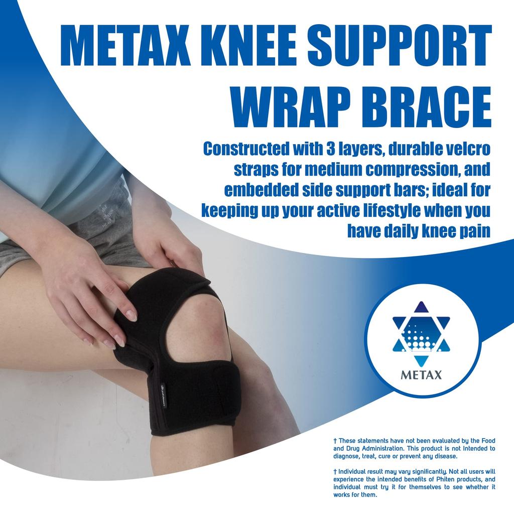 phiten Metax Knee Support, Medium Type, Size M