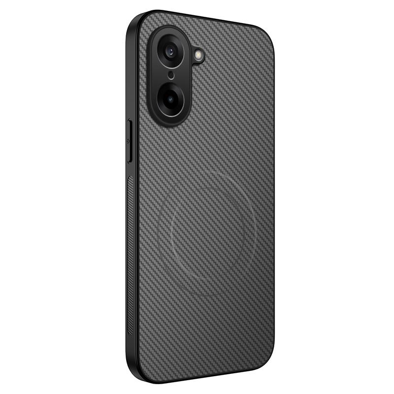 For OnePlus Ace 5 Racing 5G/OnePlus Nord CE5 5G Case Compatible with MagSafe WANLONFENG TQ Series Carbon Fiber Texture PC TPU Phone Cover