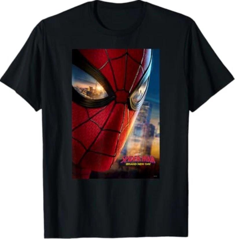 Marvel Studios Spider-Man Day Mask Eyes Poster T-Shirt XXL