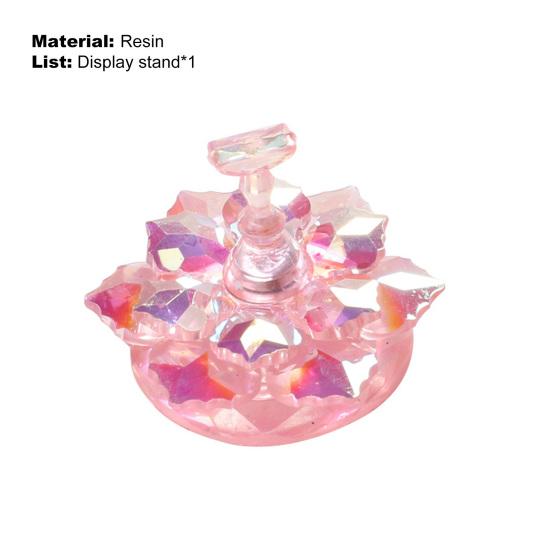 Lotus Shape Nail Display Stand Flexible Mini Practice Holder Aurora Showing Shelf Tools for Manicure
