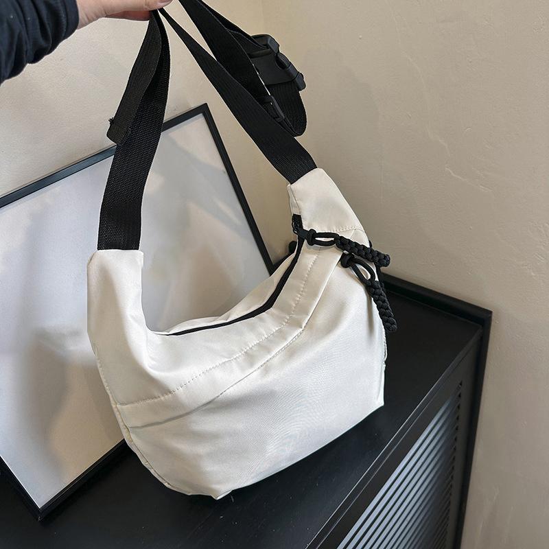 Casual Canvas Crossbody Bag For Women Designer Black/White/Red Shoulder Bags Large Capacity Tote Men Travel Shopping Bag 2026