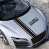Fashion WRC Stripe Car Covers Vinyl Racing Sports Decal Head Car Sticker Wrap Vinyl Stickers For Car Head Decoration For Ford VW