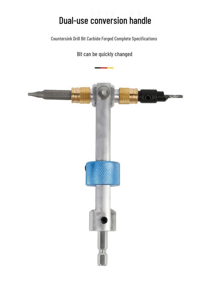20-Piece Cross-Border Quick-Change High-Speed Steel Countersink Drill and Screwdriver Set