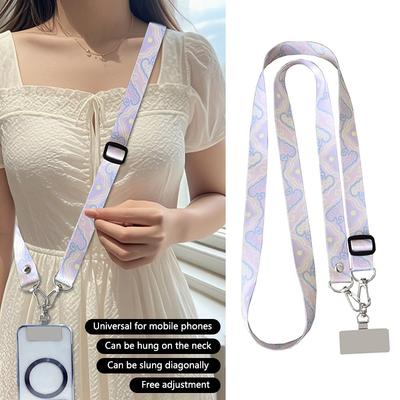 Verstellbare Crossbody-Handy-Lanyard, Universelles Handynackenband, Einzelne Schulter-Handyhülle, Anti-Verlust-Seil