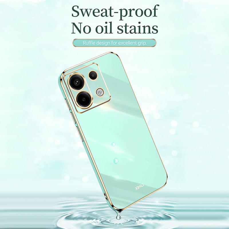 XINLI For Xiaomi Redmi Note 13 Pro 5G/Poco X6 5G Back Case Electroplating TPU Anti-scratch Phone Cover