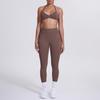 Seamless Solid Color Beautiful Back Neck Bra Trousers Yoga Suit Set Tight Running Fitness Two-piece Set
