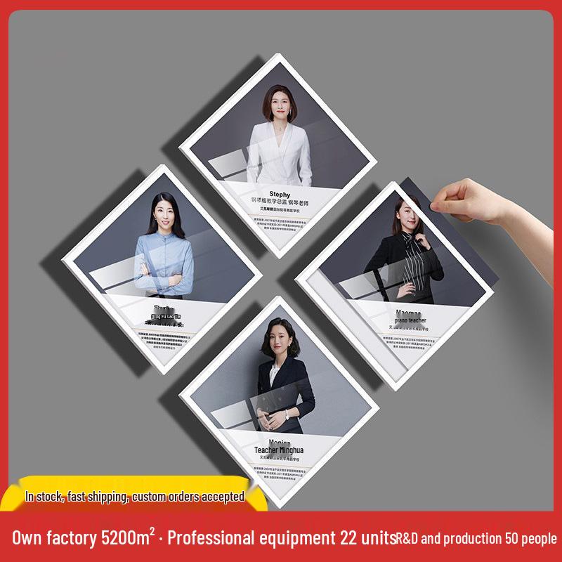 Acrylic Wall-Mount Floating Frame for Photos, Certificates, and Teacher Profiles