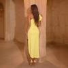 High-end Slant Shoulder Ruffle Edge Waist Dress Irregular Split Design Sense Niche Temperament Celebrity Evening Dress