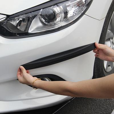 Lot de 2 bandes de protection anti-frottements en fibre de carbone noire pour pare-chocs de voiture et SUV