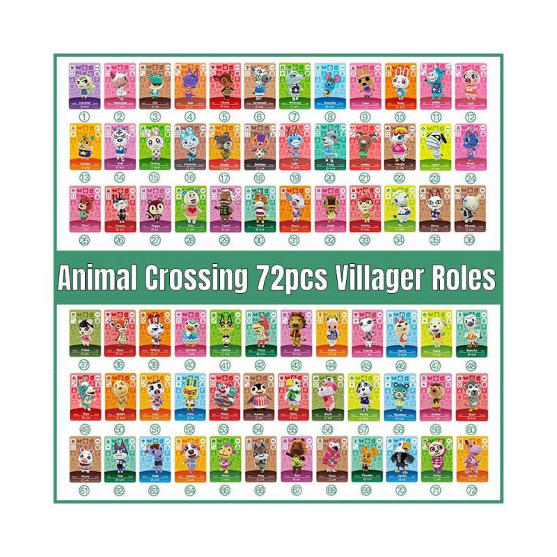 72pcs Mini Villager Role Animal Crossing Amiibo Nfc Tag Card Switch Wii U New3ds