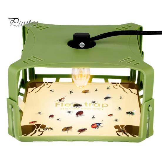 Indoor Flea Trap Retractable Energy Saving Kid-friendly High Brightness Simple Installation Pet Control No-Radiation Indoor Sticky Flea Trap with LED