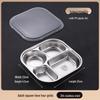 304 Stainless Steel Four-Compartment Meal Tray