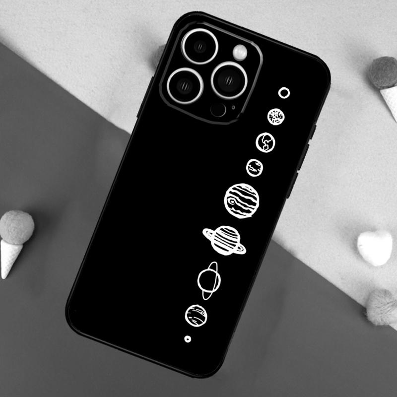 Space Planets Solar System Phone Case For iPhone 16 15 11 12 13 14 Pro Max Mini X XS Max XR Plus Full Cover