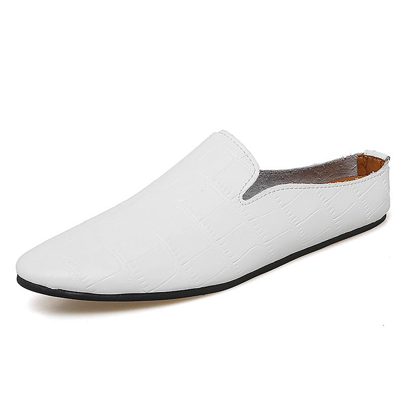 

Мужские мокасины в стиле панк, новые модные туфли для торжественных случаев, новые удобные мужские туфли для вождения на плоской подошве из натуральной кожи, повседневная мужская обувь 44 белый