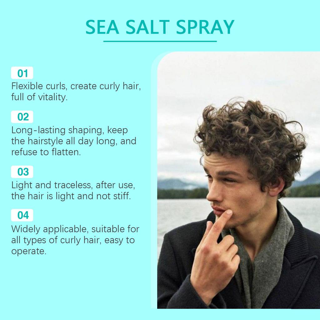 EAST MOON Spray de Sal Marina para Rizos con Fijación de Estilo, Certificado CPSR de la UE, Ligero y Refrescante para Ondas Naturales Fáciles, 110ml
