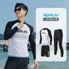 Unisex UV-skydd Rash Guard Set Långärmad Topp Byxor Dykning Snorkling Surfing Simning