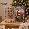 Daily Window Opening Gift 2026 Highland Cow Christmas Advent Calendar, 24-Day Acrylic Countdown Ornament Set with Travel Companion Play Mini Figures,