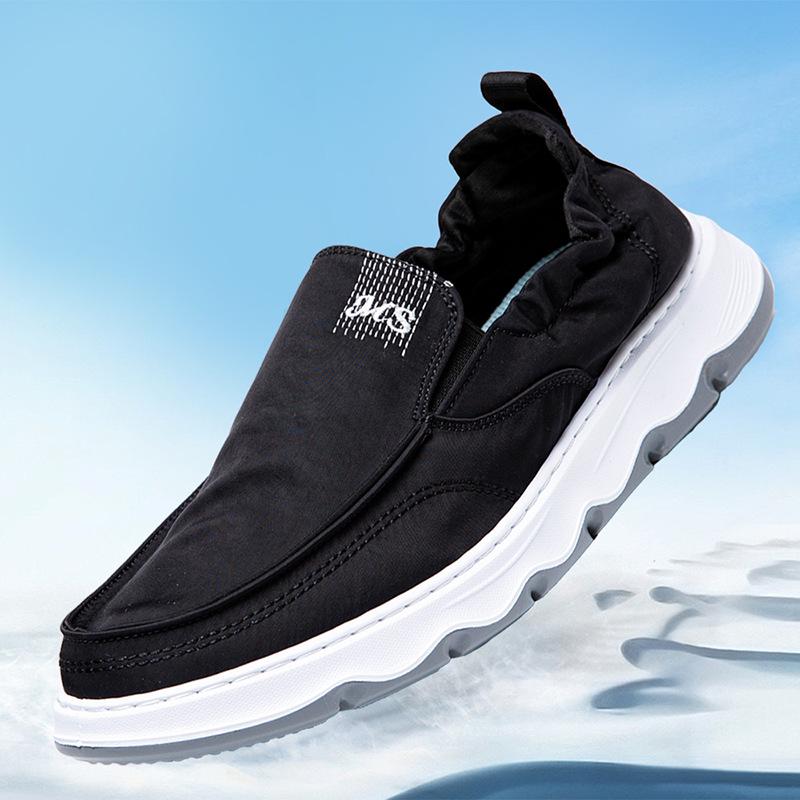 Large Size Men'S Shoes One Pedal Lazy Breathable Trendy Shoes Men'S Casual Canvas Shoes Cloth Shoes Men'S