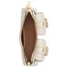 Coach Ashton 25 Removable Shoulder Strap Top Zip Closure Handheld Crossbody Bag Patent Leather Medium Women Handbags Gold Pearl-White CV943-IMPRL