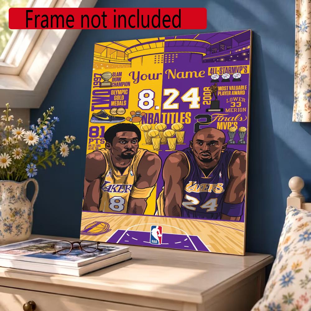 Kobe Personalized Name Diamond Paintings Mosaic Wall Round Diamond Art Painting Kits Embroidery Crystal Accessories Frameless