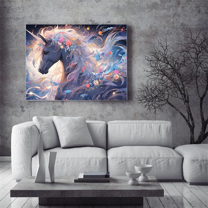 Pictură cu diamant DIY, cal și fată, kit cu punct de cruce, artă mozaic, pictură cu diamant, cerc complet/pătrat, decorare a casei cu diamant