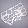 Multi-Function Drawing Ruler Stencil Geometric Plastic Template Rotary Mathematics for Drafting