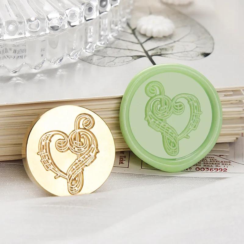 Wax Seal Stamp Retro Musical Instruments Art Vocal Pattern Stamp Replace Head DIY Scrapbooking Vintage Wedding Invitation Cards