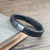 Luxury Men Bracelet Stainless Steel Leather Chain Combination Multi-color Optional Custom Size Fashion Male Jewelry Gift Choice