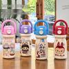 Cartoon Double-Drink Baby Bottle - 316 Stainless Steel Thermos with Straw